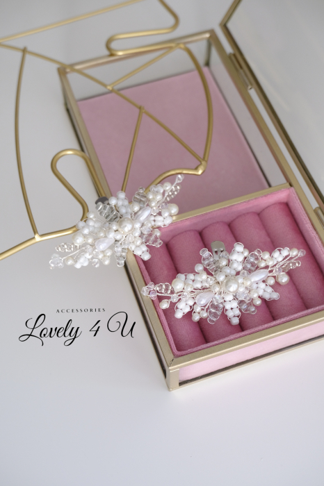 Bijuterii mireasa, bijuterii pantofi mireasa, Clipsuri pantofi mireasa, Accesorii pantofi mireasa, Accesorii Lovely 4 U, Agrafe pantofi mireasa, Set bijuterii mireasa, Accesorii mireasa cu perle [6]