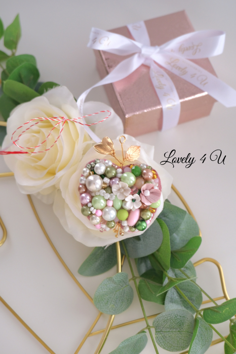 Brosa mar cusuta manual, brosa cu perle, accesorii si bijuterii, accesorii lovely 4 u, accesorii realizate cu drag in romania, bijuterii cadou special, accesorii unicat, brosa handmade unicat [7]