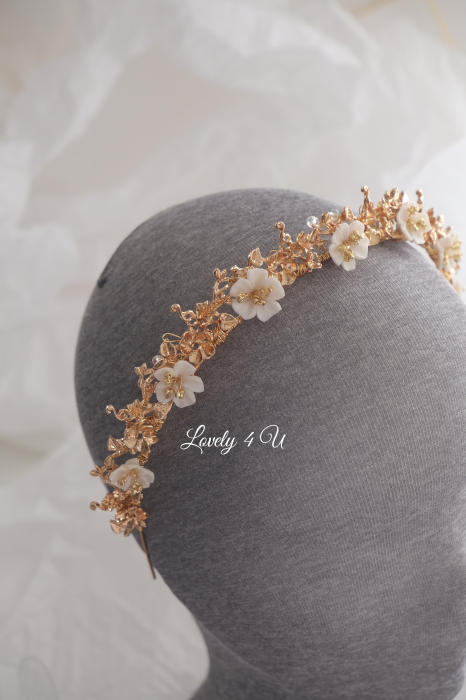 coronita mireasa swarovski, coronita mireasa cu flori, tiara swarovski, tiara de lux, diadema swarovski, accesoriu auriu mireasa, accesoriu pentru par, coronita aurie, coronita mireasa, diadema mireasa, tiara cu frunze aurii, TIARA MIREASA, tiara nunta, accesorii LOVELY 4 U, Coroniță dubla mireasă, coronita cu Swarovski, coronita mireasă, tiară mireasa, diadema mireasa, [6]