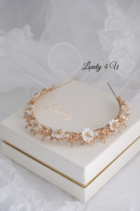 coronita mireasa swarovski, coronita mireasa cu flori, tiara swarovski, tiara de lux, diadema swarovski, accesoriu auriu mireasa, accesoriu pentru par, coronita aurie, coronita mireasa, diadema mireasa, tiara cu frunze aurii, TIARA MIREASA, tiara nunta, accesorii LOVELY 4 U, Coroniță dubla mireasă, coronita cu Swarovski, coronita mireasă, tiară mireasa, diadema mireasa, [4]