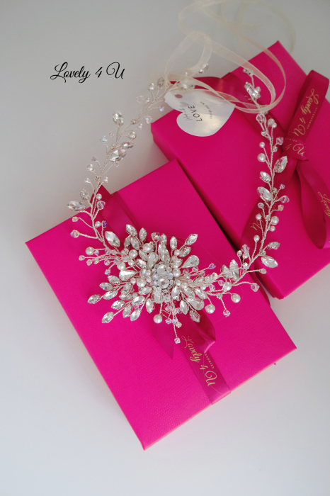 DIADEMA DE LUX, DIADEMA PREMIUM, DIADEMA SWAROVSKI< ACCESORII DE PAR MIRESE, ACCESORII DE PAR, CORONITA SWAROVSKI, CORONITA MIREASA, TIARA MIREASA, BENTITA MIREASA SWAOVSKI, PERLE SWAROVSKI, CRISTALE SWAROVSKI,ACCESORII LOVELY 4 U, ACCESORII NUNTA, ACCESORII DE LUX [6]