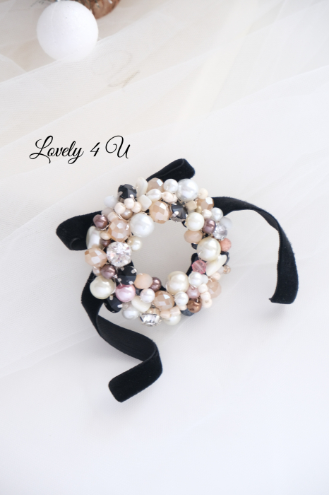 Bijuterii craciun, accesorii de craciun, accesorii de iarna, Acesorii LOVELY 4 U, CADOU SPECIAL, CADOU DE CRACIUN, CADOU pentru ea, CADOU de IARNA, BROSA CORONITA, CORONITA DE CRACIUN, CORONITA , CATIFEA [7]