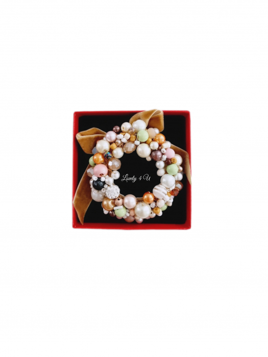 Bijuterii craciun, accesorii de craciun, accesorii de iarna, Acesorii LOVELY 4 U, CADOU SPECIAL, CADOU DE CRACIUN, CADOU pentru ea, CADOU de IARNA, BROSA CORONITA, CORONITA DE CRACIUN, CORONITA , CATIFEA [11]