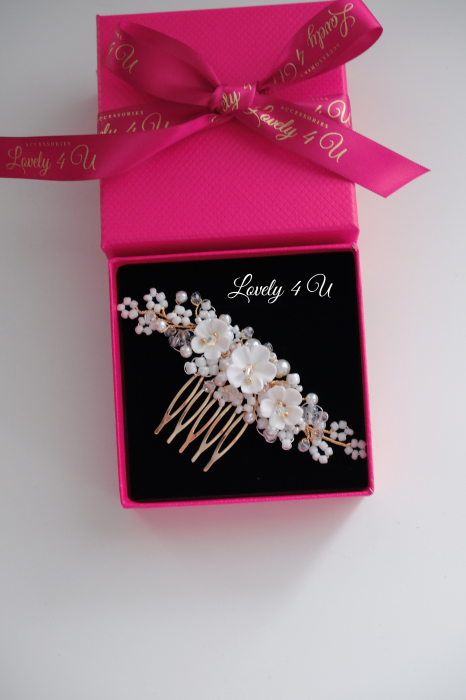 ACCESORII LOVELY 4 U, AGRAFE PAR MIREASA, AGRAFE CU FLORI MIREASA, PIN COC MIREASA, AGRAFE MIREASA, ACCESORII CU FLORI MIREASĂ, SET AGRAFE MIREASA, ACCESORII DE PĂR MIREASĂ, BIJUTERII MIREASA, Agrafe par mireasa, Agrafă de par mireasa, Agrafa coc mireasa, pieptan mireasa, Diadema mireasa, Accesoriu boem, Mireasa boho, Bijuterii mireasa, Bijuterii, Accesorii LOVELY 4 U, Flori cireș,Swarovski [28]