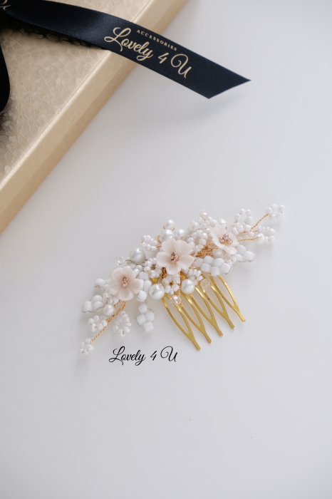 ACCESORII LOVELY 4 U, AGRAFE PAR MIREASA, AGRAFE CU FLORI MIREASA, PIN COC MIREASA, AGRAFE MIREASA, ACCESORII CU FLORI MIREASĂ, SET AGRAFE MIREASA, ACCESORII DE PĂR MIREASĂ, BIJUTERII MIREASA, Agrafe par mireasa, Agrafă de par mireasa, Agrafa coc mireasa, pieptan mireasa, Diadema mireasa, Accesoriu boem, Mireasa boho, Bijuterii mireasa, Bijuterii, Accesorii LOVELY 4 U, Flori cireș,Swarovski [24]
