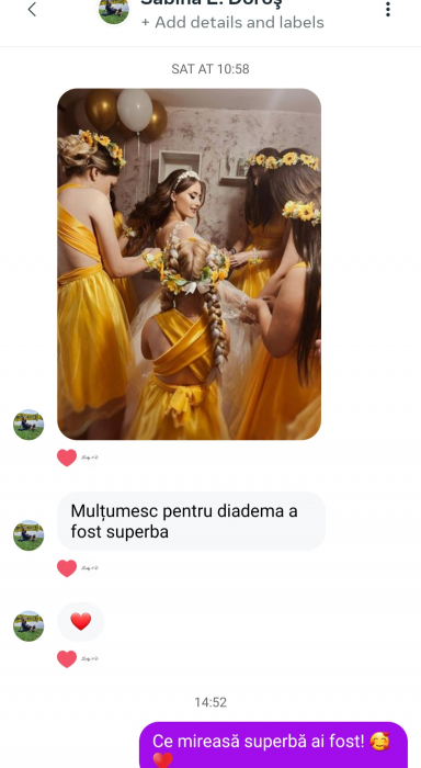 Accesorii par mireasa, Accesorii Luvely 4 U, CORONITA CU FLORI, TIARA CU FLORI, TIARA MIREASA, CORONITA MIREASA AURIE, CORONITA MIREASA SWAROVSKI Bijuterii par mireasa, [32]