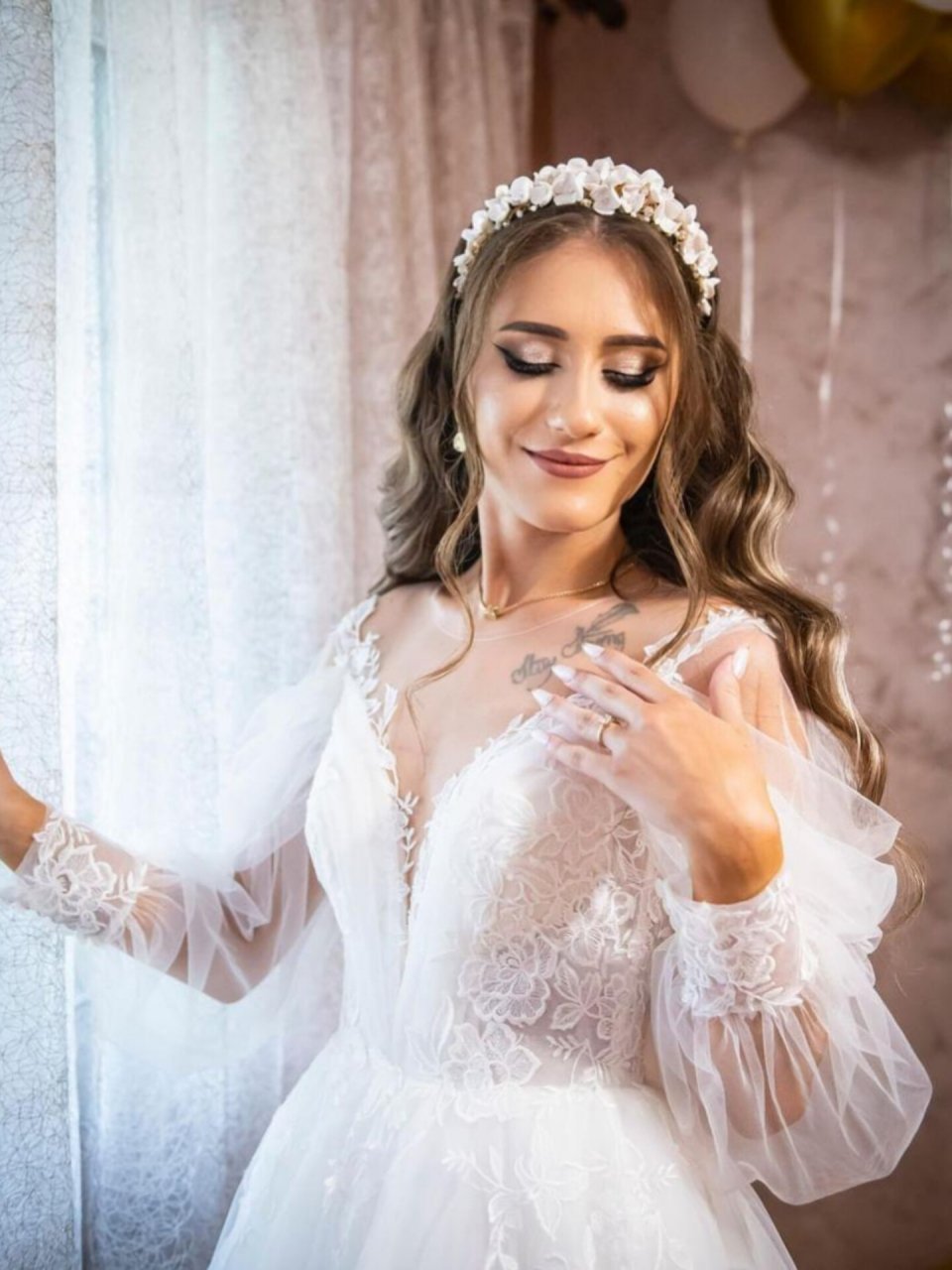 Accesorii par mireasa, Accesorii Luvely 4 U, CORONITA CU FLORI, TIARA CU FLORI, TIARA MIREASA, CORONITA MIREASA AURIE, CORONITA MIREASA SWAROVSKI Bijuterii par mireasa, [5]