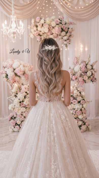 GLORY – Pieptene Mireasă cu Flori Handmade, Perle și Cristale | Accesoriu Romantic / diadema eveniment Bridal [5]
