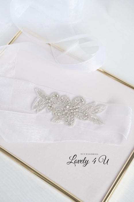 Accesorii Lovely 4 u, Accesorii talie mireasa, Set dezgatit mireasa , TRADITIA DEZGATITUL MIRESEI, Esarfa alba pentru dezgatit, Accesorii de mireasa dezgatit, Esarfe  mireasa, Esarfa dezgatitul miresei, Bentita dezgatit mireasa, Cordon rochita mireasa, Coronita mireasa,Tiara dezgatit mireasa, I LOVELY 4 U, BIJUTERII MIREASA, BENTITA MIREASA, [11]