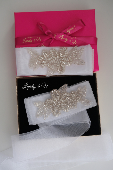 Accesorii Lovely 4 u, Accesorii talie mireasa, Set dezgatit mireasa , TRADITIA DEZGATITUL MIRESEI, Esarfa alba pentru dezgatit, Accesorii de mireasa dezgatit, Esarfe  mireasa, Esarfa dezgatitul miresei, Bentita dezgatit mireasa, Cordon rochita mireasa, Coronita mireasa,Tiara dezgatit mireasa, I LOVELY 4 U, BIJUTERII MIREASA, BENTITA MIREASA, [5]