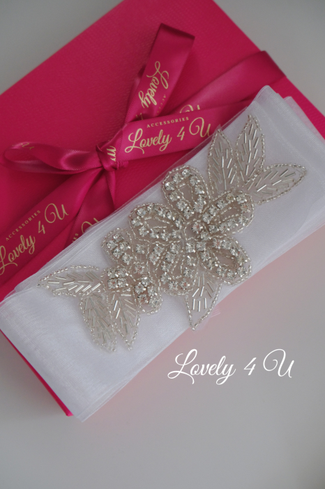 Accesorii Lovely 4 u, Accesorii talie mireasa, Set dezgatit mireasa , TRADITIA DEZGATITUL MIRESEI, Esarfa alba pentru dezgatit, Accesorii de mireasa dezgatit, Esarfe  mireasa, Esarfa dezgatitul miresei, Bentita dezgatit mireasa, Cordon rochita mireasa, Coronita mireasa,Tiara dezgatit mireasa, I LOVELY 4 U, BIJUTERII MIREASA, BENTITA MIREASA, [8]