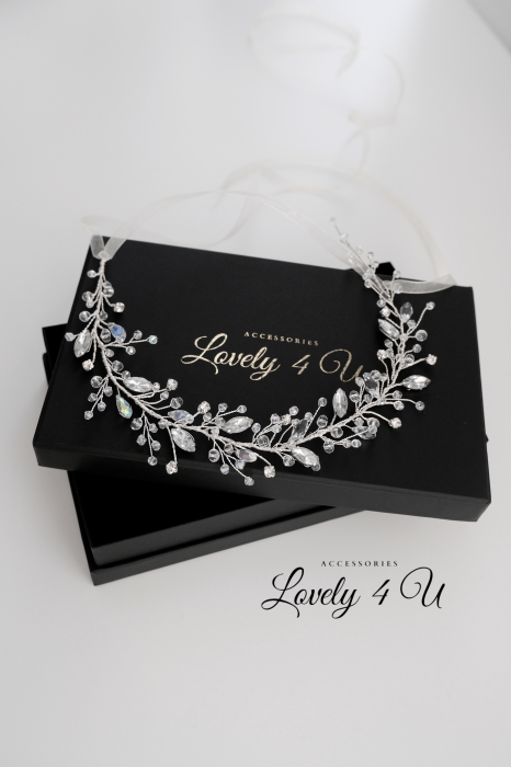 ACCESORII LOVELY 4 U, BIJUTERII MIREASA, BENTITA MIREASA, BENTIȚĂ AURIE, BENTIȚĂ MIREASA CU FLORI, ACCESORII PENTRU NUNTA, ACCESORII DE PAR MIREASA, CORONITĂ MIREASA, TIARĂ MIREASA, DIADEMA MIREASA [3]