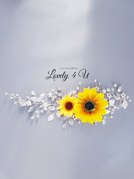 Agrafa floarea soarelui - Accesoriu elegant * Sunflower - Colecție de lux [5]