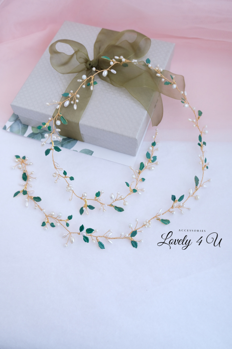 accesorii lungi mireasa LOVELY 4 U, accesorii nunta LOVELY 4 U, accesorii par LOVELY 4 U, accesorii par handmade, accesoriu de impletit in par, bijuterii mireasa, bijuterii par, bridal hairstyles, coafuri mirese, coronita par, decoratiuni par mireasa, diademe mireasa, ghirlanda par, tiare mireasa [5]