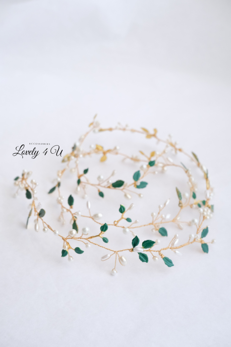 accesorii lungi mireasa LOVELY 4 U, accesorii nunta LOVELY 4 U, accesorii par LOVELY 4 U, accesorii par handmade, accesoriu de impletit in par, bijuterii mireasa, bijuterii par, bridal hairstyles, coafuri mirese, coronita par, decoratiuni par mireasa, diademe mireasa, ghirlanda par, tiare mireasa [4]