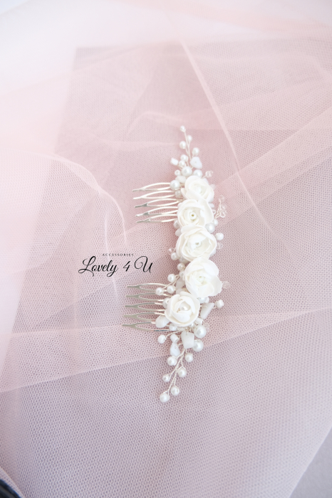 Diadema cu flori, Accesorii bujori, Bujori mireasa,accesorii par, accesorii par handmade, accesorii par mireasa, bijuterii mireasa, bijuterii par, diademe handmade, diademe mireasa, diademe perle, modele accesorii par, pieptan mireasa cu flori, piepteni par,  Accesoriu par mireasa cu flori, Bijuterii mireasa, Agrafa par mireasa, DIADEMA MIREASA, PIEPTAN VOAL MIREASA, ACCESORIU COC MIREASA, ACCESORII LOVELY 4 U [12]