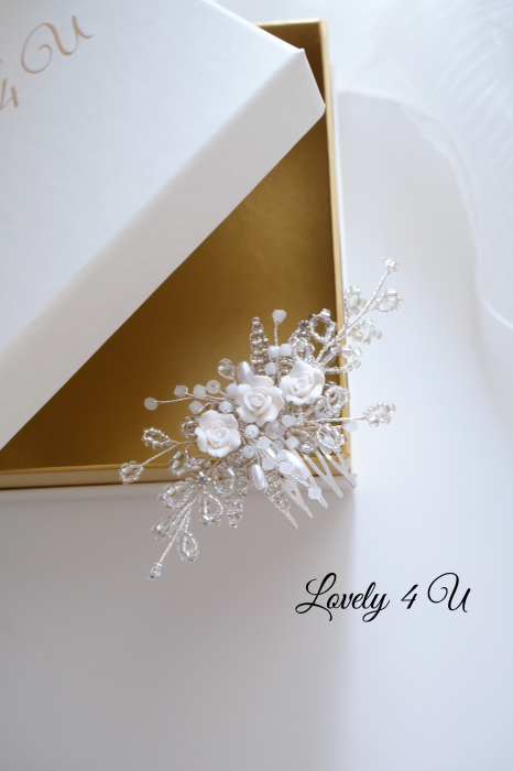 diadema mireasa, pieptan voal mireasa, accesorii pentru mirese, accesorii de par cununie civila, ACCESORII LOVELY 4 U, AGRAFE PAR MIREASA, AGRAFE CU FLORI MIREASA, PIN COC MIREASA, AGRAFE MIREASA, ACCESORII CU FLORI MIREASĂ, SET AGRAFE MIREASA, ACCESORII DE PĂR MIREASĂ, BIJUTERII MIREASA, AGRAFA PAR MIREASA, ACCESORIUL LATERAL MIREASA, ACCESORII LOVELY 4 U, AGRAFA , PERLE [10]