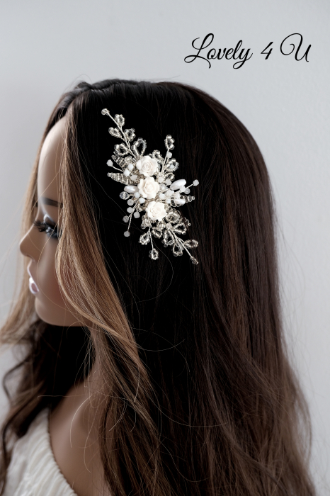 diadema mireasa, pieptan voal mireasa, accesorii pentru mirese, accesorii de par cununie civila, ACCESORII LOVELY 4 U, AGRAFE PAR MIREASA, AGRAFE CU FLORI MIREASA, PIN COC MIREASA, AGRAFE MIREASA, ACCESORII CU FLORI MIREASĂ, SET AGRAFE MIREASA, ACCESORII DE PĂR MIREASĂ, BIJUTERII MIREASA, AGRAFA PAR MIREASA, ACCESORIUL LATERAL MIREASA, ACCESORII LOVELY 4 U, AGRAFA , PERLE [8]