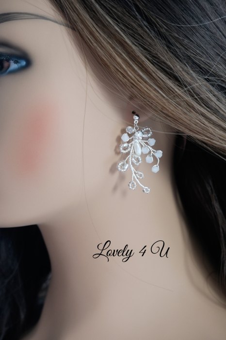 Cercei mireasa, Bijuterii mireasa, CERCEI LOVELY 4 U, CERCEI ELEGANTI, CERCEI PREMIUM, CERCEI REALIZATI MANUAL, CERCEI DE LUX, CERCEI NUNTA, colier si cercei mireasa, Cercei mireasa, cercei handmade, bijuterii mireasa, set  diadema si cercei ,  cercei cristale, cercei pietre, cercei nunta, cercei perle picatura, cercei lungi mireasa cu perle, cercei argint mireasă, [3]