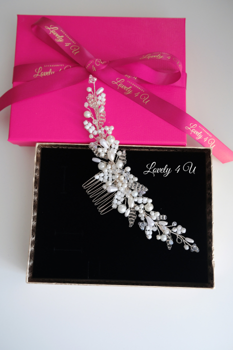DIADEMA MIREASA / accesorii par mirese,  accesorii nunta, accesorii par mireasa, accesorii handmade, accesorii nunta, accesorii par mireasa, accesoriu par cu frunzulite, accesoriu par desfacut mireasa, aranjamente par, bijuterii mireasa, bijuterii par, [2]