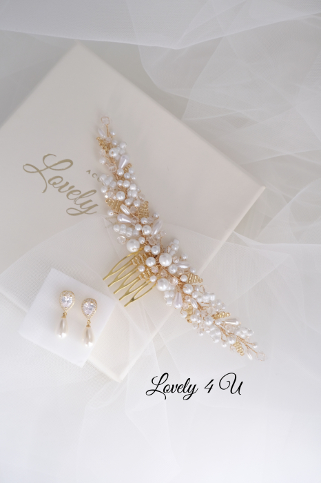 ACCESORII DE PĂR MIREASĂ, BIJUTERII MIREASA, nunta aurii, accesorii par, accesorii par aurii, accesorii par handmade, accesorii par mireasa, bijuterii mireasa, bijuterii par, bridal hair accessories, bridal hairstyles, diademe handmade, diademe mireasa, diademe speciale, modele accesorii par, pieptan mireasa, pieptene auriu mireasa, piepteni par [6]