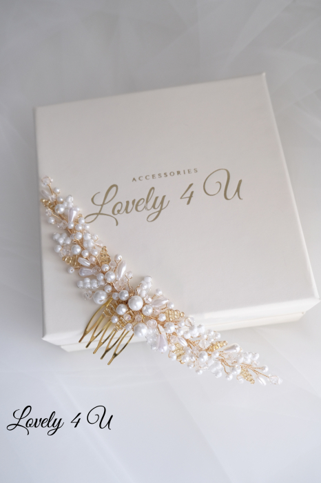 ACCESORII DE PĂR MIREASĂ, BIJUTERII MIREASA, nunta aurii, accesorii par, accesorii par aurii, accesorii par handmade, accesorii par mireasa, bijuterii mireasa, bijuterii par, bridal hair accessories, bridal hairstyles, diademe handmade, diademe mireasa, diademe speciale, modele accesorii par, pieptan mireasa, pieptene auriu mireasa, piepteni par [3]