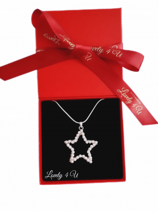 SWAROVSKI, CADOU CRACIUN, BIJUTERII CRACIUN, ACCESORII ELEGANTE, ARGINT925, ARGINT, PERLE SWAROVSKI, STEA BIJUTERII SCTEA, COLIER STEA, COLIER ARGINT 925, PERLE, IVORY, SILVER,ACCESORII LOVELY 4 U, [3]
