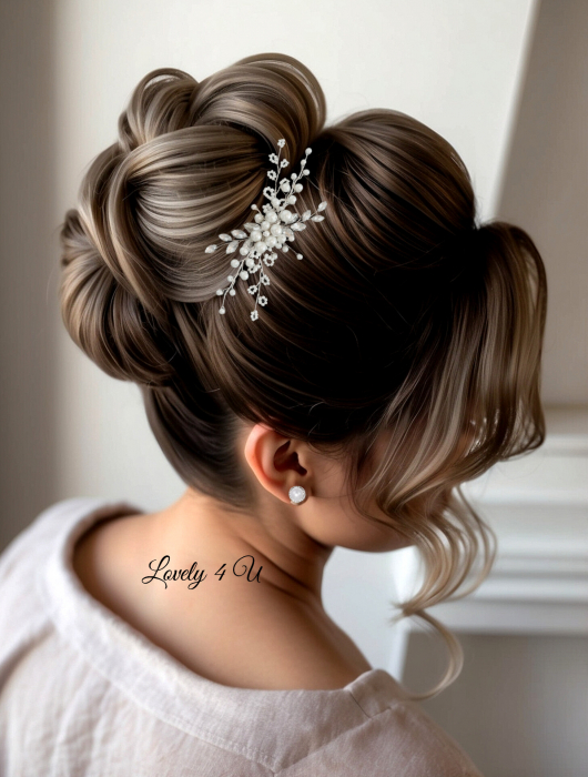 PIEPTAN MIREASA, DIADEMA MIREASA, ACCESORIU PAR MIREASA, ACCESORII DE PAR MIRESE, ACCESORII NUNTA, ACCESORII CU PERLE, DIADEMA CU PERLE, PIEPTAN VOAL MIREASA, BIJUTERII PAR MIREASA, CORONITA, TIARA [13]