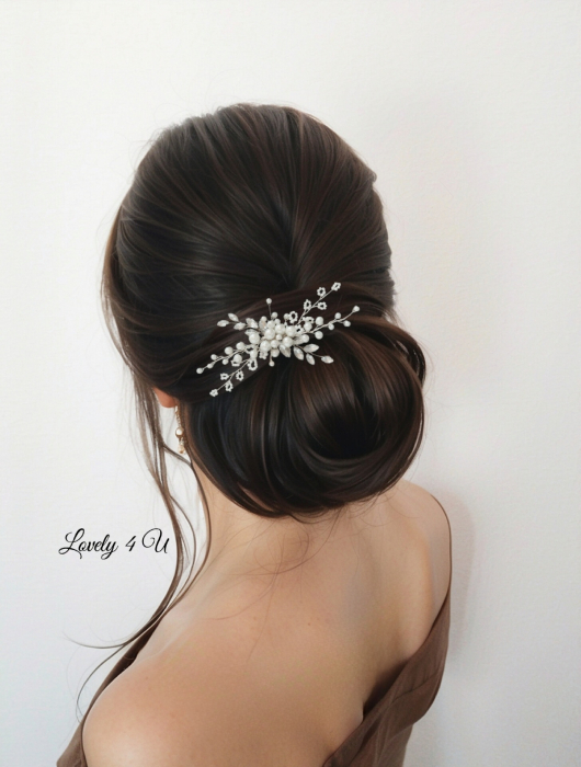 PIEPTAN MIREASA, DIADEMA MIREASA, ACCESORIU PAR MIREASA, ACCESORII DE PAR MIRESE, ACCESORII NUNTA, ACCESORII CU PERLE, DIADEMA CU PERLE, PIEPTAN VOAL MIREASA, BIJUTERII PAR MIREASA, CORONITA, TIARA [19]