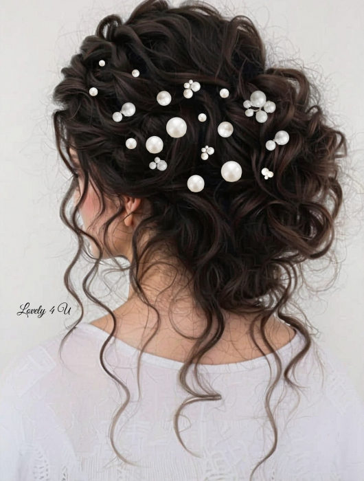 ACCESORII LOVELY 4 U, AGRAFE PAR MIREASA, AGRAFE CU PERLE MIREASA, PIN COC MIREASA, AGRAFE MIREASA, ACCESORII CU PERLE MIREASĂ, SET AGRAFE MIREASA [11]