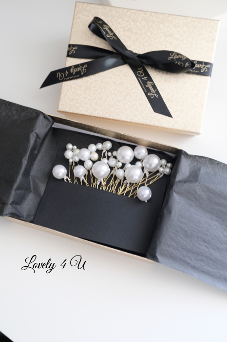ACCESORII LOVELY 4 U, AGRAFE PAR MIREASA, AGRAFE CU PERLE MIREASA, PIN COC MIREASA, AGRAFE MIREASA, ACCESORII CU PERLE MIREASĂ, SET AGRAFE MIREASA [3]