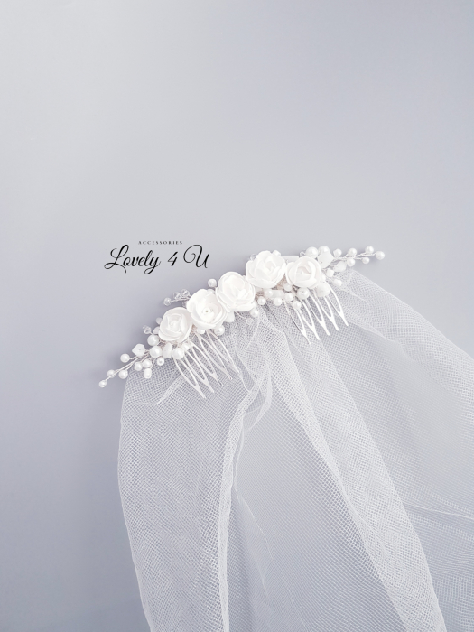 Diadema cu flori, Accesorii bujori, Bujori mireasa,accesorii par, accesorii par handmade, accesorii par mireasa, bijuterii mireasa, bijuterii par, diademe handmade, diademe mireasa, diademe perle, modele accesorii par, pieptan mireasa cu flori, piepteni par,  Accesoriu par mireasa cu flori, Bijuterii mireasa, Agrafa par mireasa, DIADEMA MIREASA, PIEPTAN VOAL MIREASA, ACCESORIU COC MIREASA, ACCESORII LOVELY 4 U [15]