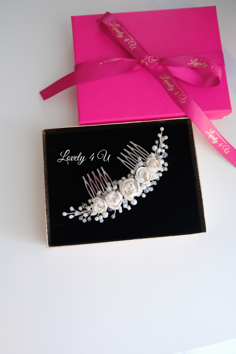 Diadema cu flori, Accesorii bujori, Bujori mireasa,accesorii par, accesorii par handmade, accesorii par mireasa, bijuterii mireasa, bijuterii par, diademe handmade, diademe mireasa, diademe perle, modele accesorii par, pieptan mireasa cu flori, piepteni par,  Accesoriu par mireasa cu flori, Bijuterii mireasa, Agrafa par mireasa, DIADEMA MIREASA, PIEPTAN VOAL MIREASA, ACCESORIU COC MIREASA, ACCESORII LOVELY 4 U [11]