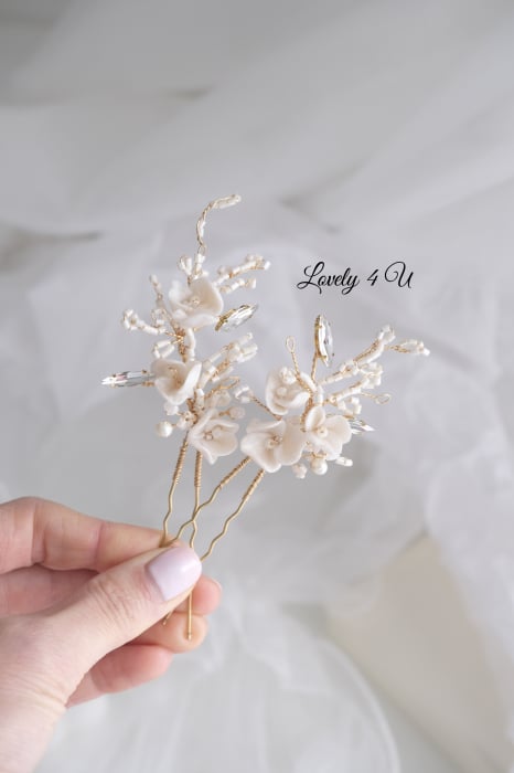 agrafe cu perle pentru mireasa, agrafe coc mireasa  cu flori, agrafe cu perle , perle , agrafe cu perle coc mireasa, agrafe cu perle si flori, set agrafe par, Accesoriu mic mireasa, bijuterii minimaliste, Diadema mireasa, pieptăn voal mireasa, accesoriu coc mireasa, accesorii , accesoriu păr mireasă, pieptene clasic mireasa [10]