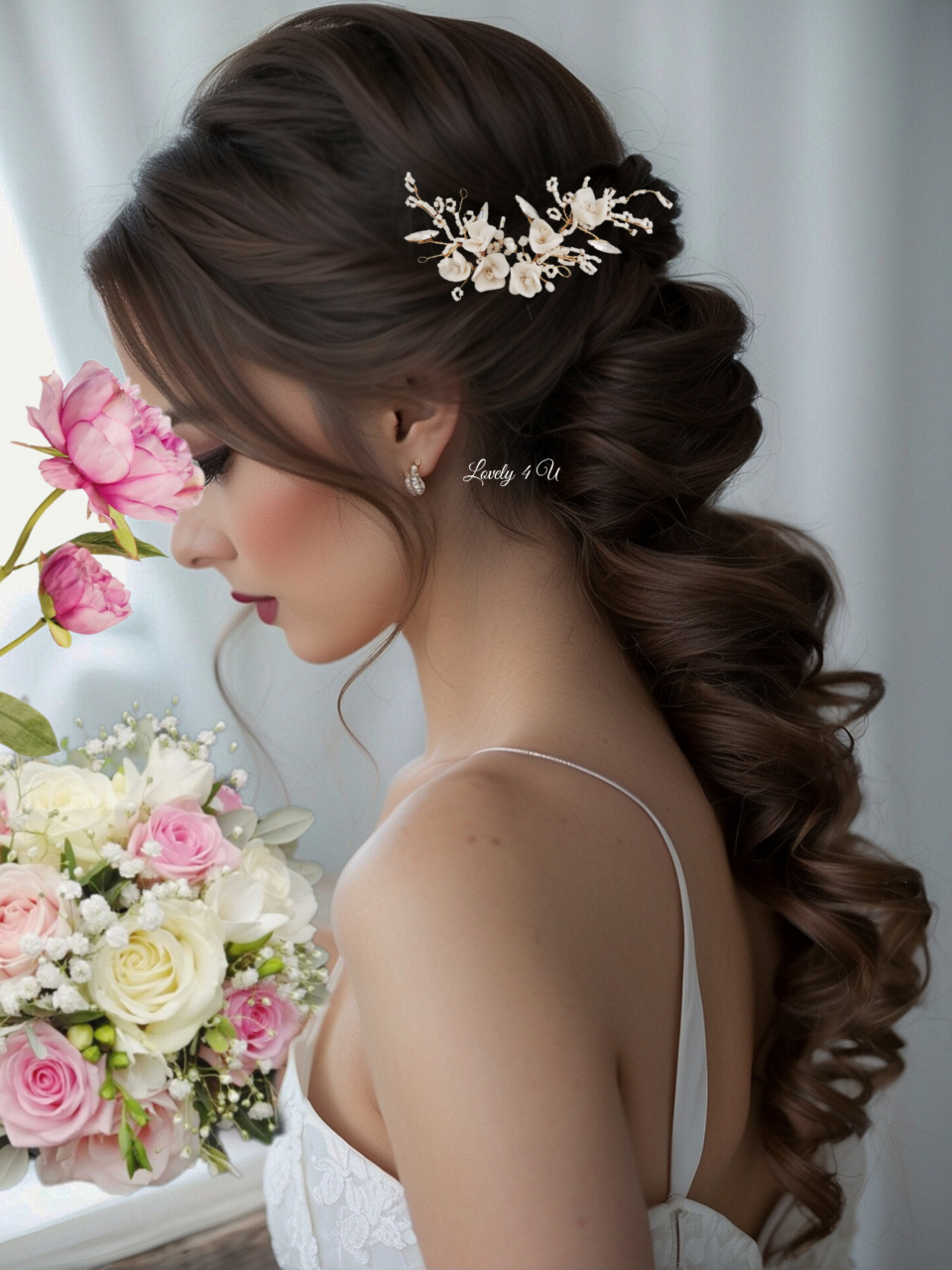 agrafe cu perle pentru mireasa, agrafe coc mireasa  cu flori, agrafe cu perle , perle , agrafe cu perle coc mireasa, agrafe cu perle si flori, set agrafe par, Accesoriu mic mireasa, bijuterii minimaliste, Diadema mireasa, pieptăn voal mireasa, accesoriu coc mireasa, accesorii , accesoriu păr mireasă, pieptene clasic mireasa [3]