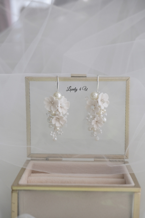 LORENA - CERCEI CU FLORI si cristale swarovski [6]