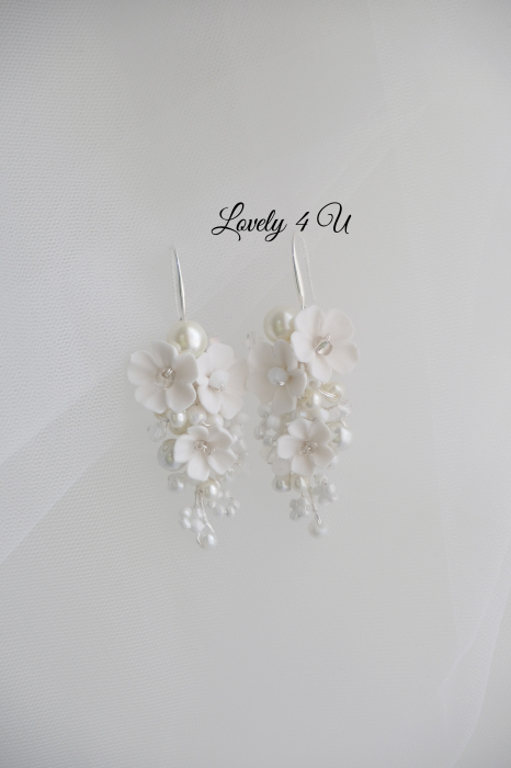 LORENA - CERCEI CU FLORI si cristale swarovski [10]