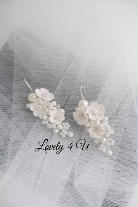 LORENA - CERCEI CU FLORI si cristale swarovski [5]