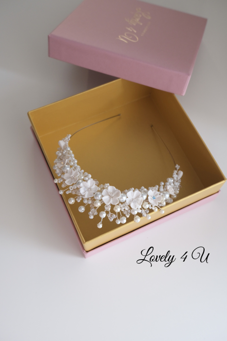 tiara cu flori mireasa, tiara flori mici, TIARA MIREASA, CORONITA MIREASA CU FLORI, CORONITA MIREASA CU PERLE, TIARA MIREASA HANDMADE, SET ACCESORII MIREASA, SET BIJUTERII MIREASA, CORONITA SI CERCEI MIREASA, SET DIADEMA SI CERCEI MIREASA, ACCESORII PER MIREASA, TIARA [19]