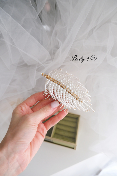AGRAFA MIREASA CU PERLE, ACCESORII LOVELY 4 U, DIADEMA MIREASA, BIJUTERII MIREASA, MIREASA 2023, PIEPTANE MIREASA, ACCESORII COC MIREASA, PIEPTAN VOAL MIREASA, ACCESORII VOAL, VOAL MIREASA, ACCESORII [5]