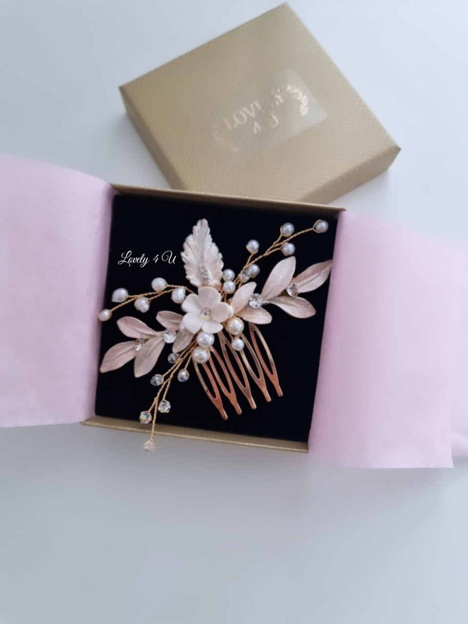Accesorii Lovely 4 U, Accesorii de păr cu flori, Accesorii mireasă de lux, Diadema cu elemente Swarovski, bijuterii Swarovski, agrafă par, Accesoriu mic de par, [33]