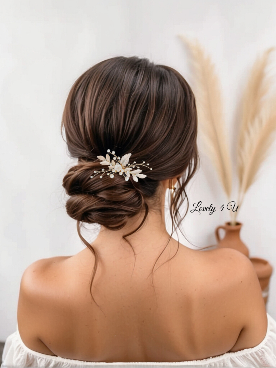Accesorii Lovely 4 U, Accesorii de păr cu flori, Accesorii mireasă de lux, Diadema cu elemente Swarovski, bijuterii Swarovski, agrafă par, Accesoriu mic de par, [6]