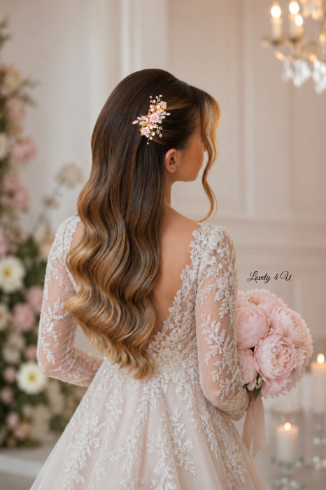 ACCESORIU BOEM MIREASA, ACCESORII LOVELY 4 U, BIJUTERII MIREASA,accesoriu coc mireasa, accesoriu păr mireasă,accesoriu par romantic, pieptene flori mireasa, pieptene flori pastel, pieptene roz mireasa [8]