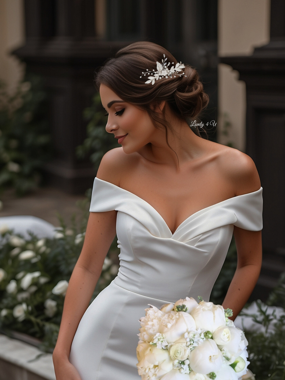 Accesorii Lovely 4 U, Accesorii de păr nuntă, diadema mică mireasa, pieptan cu frunze, pieptan cu flori mireasa, diadema cu frunze [7]