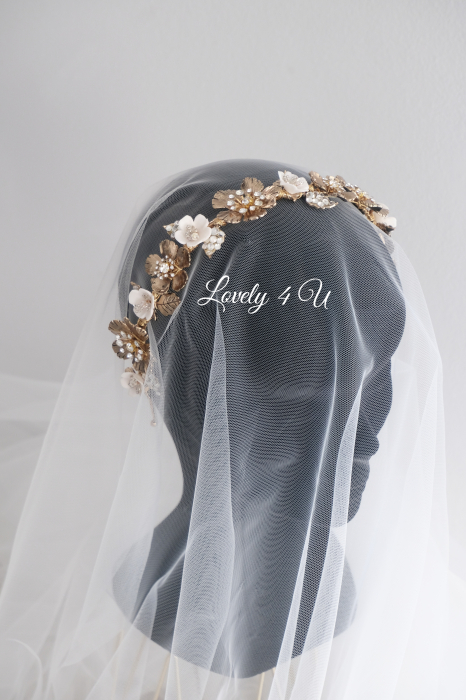 CORONITA MIREASA,CORONITA CU FLORI,DIADEMA MIREASA, DIADEMA , FLORI CIRES,  CORONITA CU FRUNZE AURII, BIJUTERII MIREASA, COAFURI MIREASA, ACCESORII PAR MIREASA, ACCESORII DE LUX MIREASA, SWAROVSKI [11]
