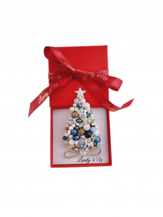 BROSA BRAD , ACCESORII LOVELY 4 U, BIJUTERII LOVELY 4 U, BIJUTERII ACCESORII POM DE CRĂCIUN, BROSE ELEGANTE, CADOU CRACIUN, BIJUTERII CRACIUN, BIJUTERII, BROSE, CADOU DE LUX, ACCESORII DE LUX, IDEI CADOU [3]