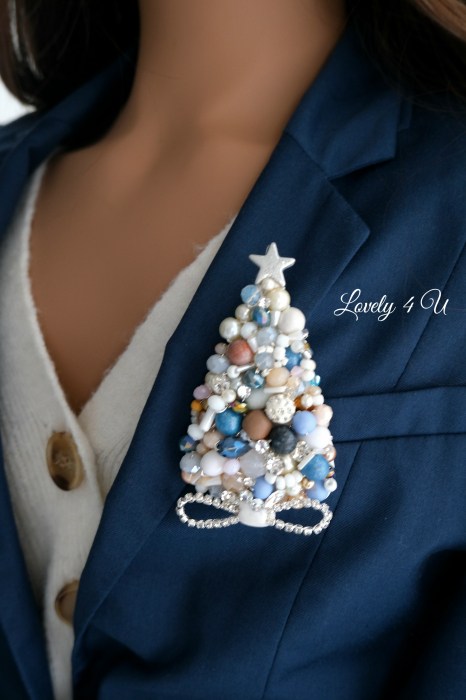 BROSA BRAD , ACCESORII LOVELY 4 U, BIJUTERII LOVELY 4 U, BIJUTERII ACCESORII POM DE CRĂCIUN, BROSE ELEGANTE, CADOU CRACIUN, BIJUTERII CRACIUN, BIJUTERII, BROSE, CADOU DE LUX, ACCESORII DE LUX, IDEI CADOU [8]