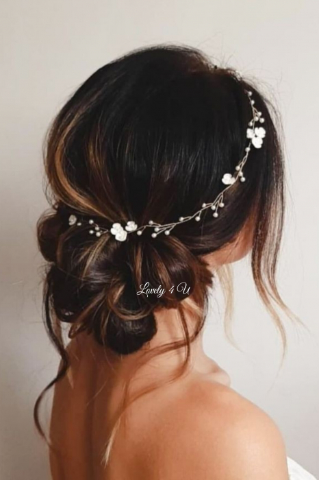 Bentiță Lovely 4 U, Bentiță mireasa, Bentiță cu perle, Bentiță cu flori mireasa [2]
