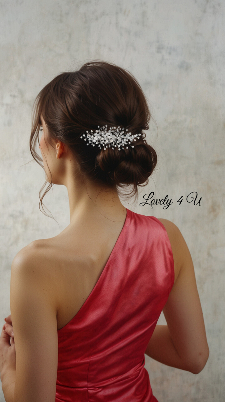 DIADEMA MIREASA CU CRISTALE, DIADEMA, ACCESORIU PAR MIREASA, CORONITA MIREASA, DIADEMA CU CRISRALE, AGRAFA PAR MIREASA, PIEPTAN VOAL MIREASA, MIREASA 2021, BIJUTERII MIREASA, ACCESORII LOVELY 4 U, BIJUTERII NUNTA, SET DIADEMA SI CERCEI MIREASA, DIADEMA CU PARUL DESFACUT, ACCESORII DE PAR PENTRU MIRESE, COAFURI MIREASA CU PARUL DESFACUT SI DIADEMA [9]
