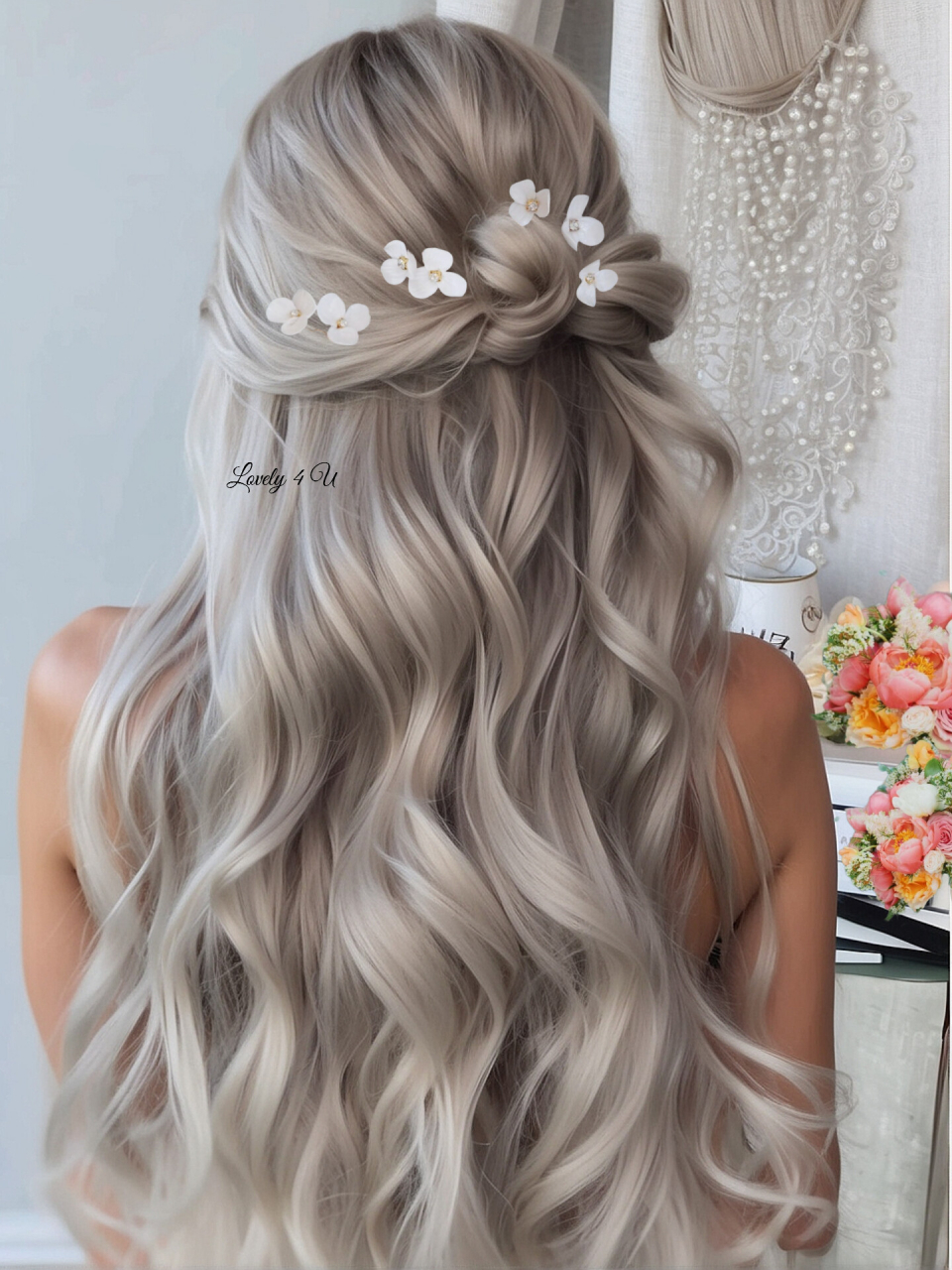 ACCESORII LOVELY 4 U, AGRAFE PAR MIREASA, AGRAFE CU FLORI MIREASA, PIN COC MIREASA, AGRAFE MIREASA, ACCESORII CU FLORI MIREASĂ, SET AGRAFE MIREASA, ACCESORII DE PĂR MIREASĂ, BIJUTERII MIREASA, Bijuterii cu flori [8]
